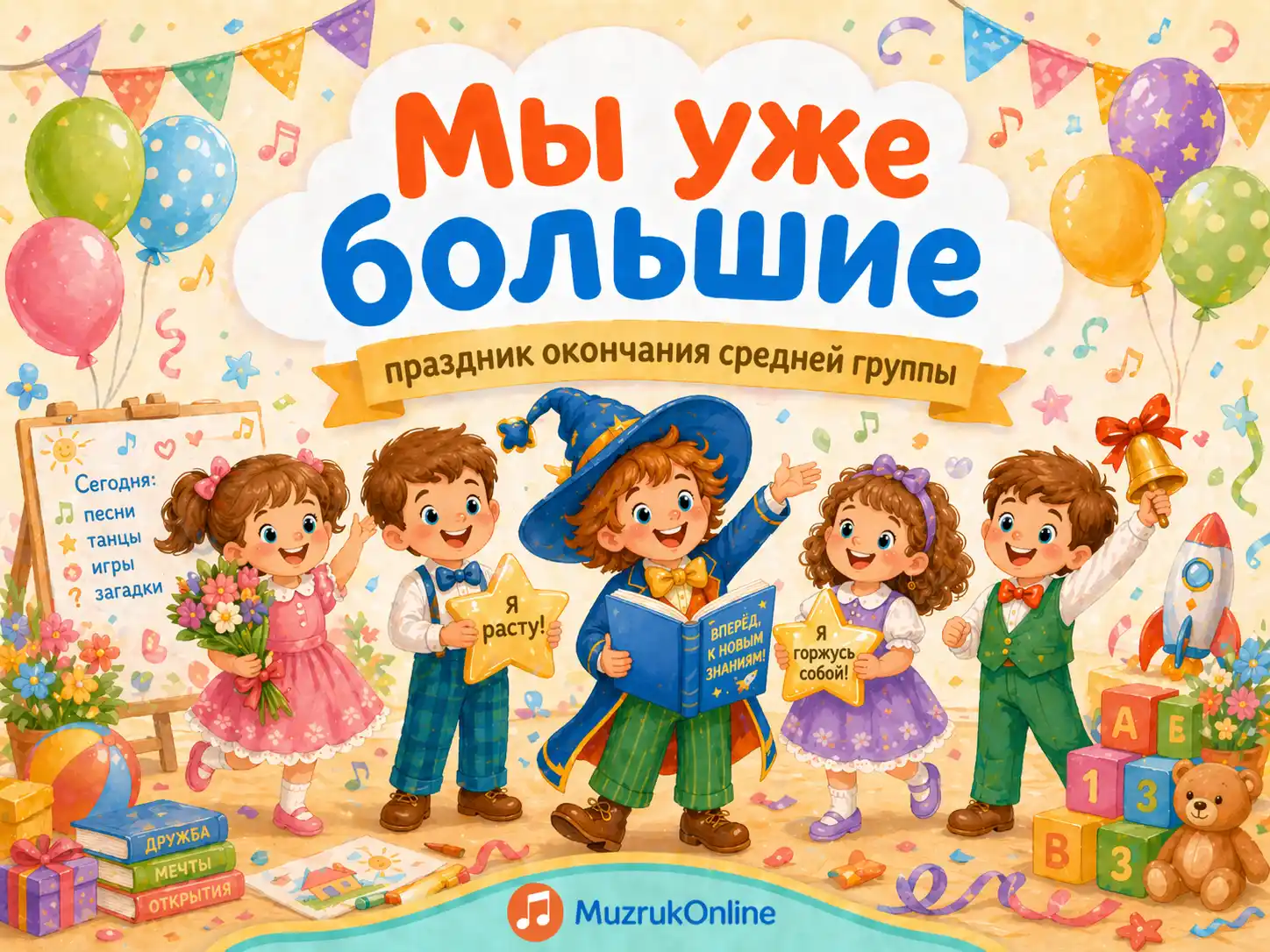 Сценарий праздника окончания средней группы «Мы уже большие»
